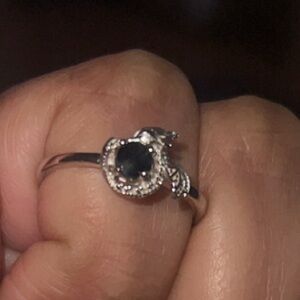 Silver Ring with sapphire Gemstone
